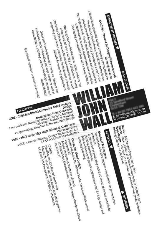 Resume by Johnnywall Examples of Professional Resumes