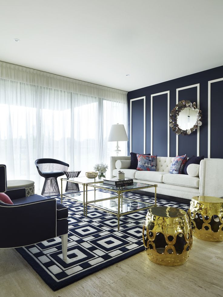 Navy And Gold Interiors That Prove The Best Combo For An Elegant Home ...