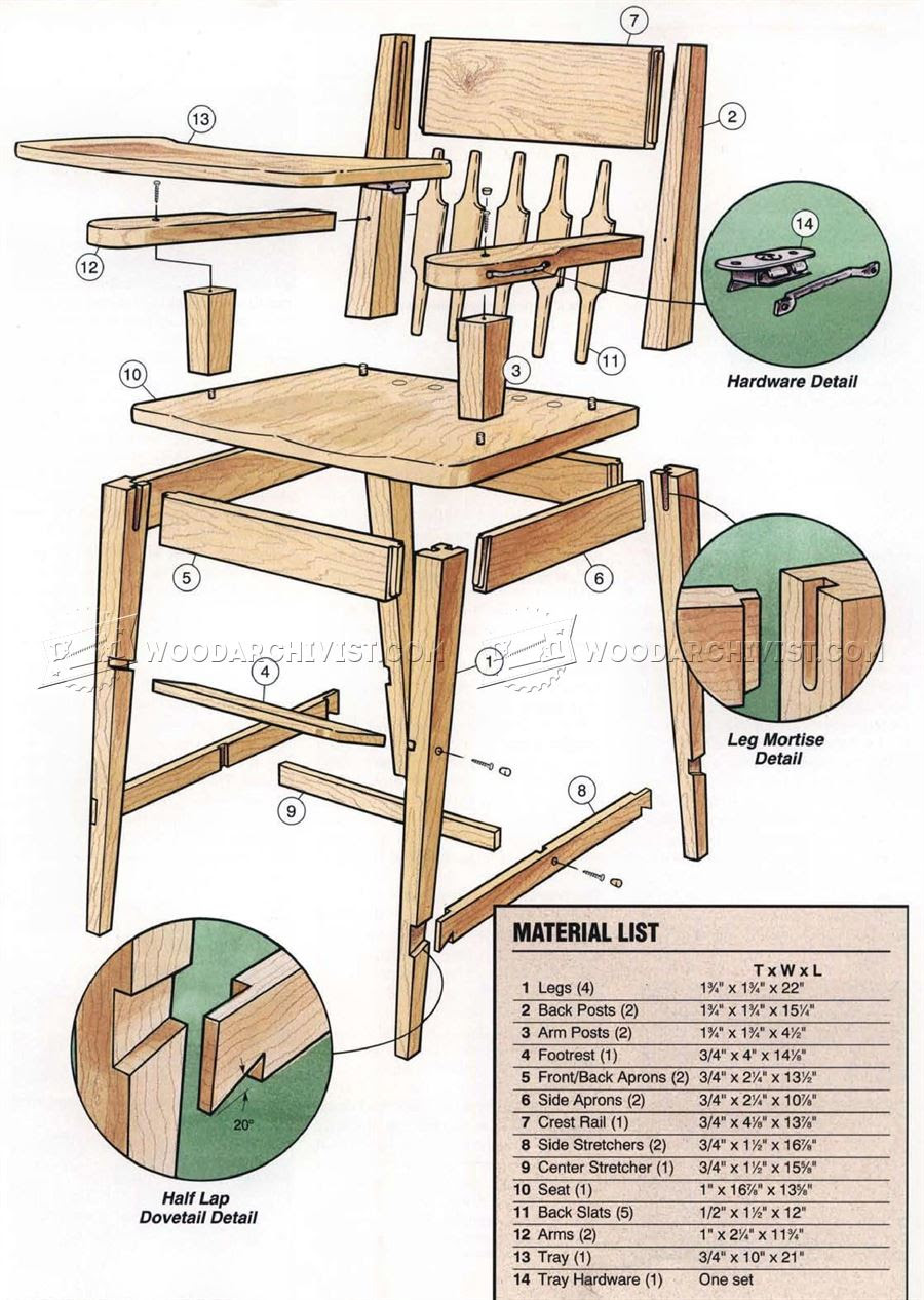 High Chair Plans • WoodArchivist