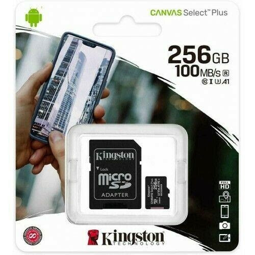 KINGSTON Micro SD 256 GB classe 10 100 MB S MICROSD Canvas KINGSTON Micro SD 256 GB classe 10 100 MB S MICROSD Canvas