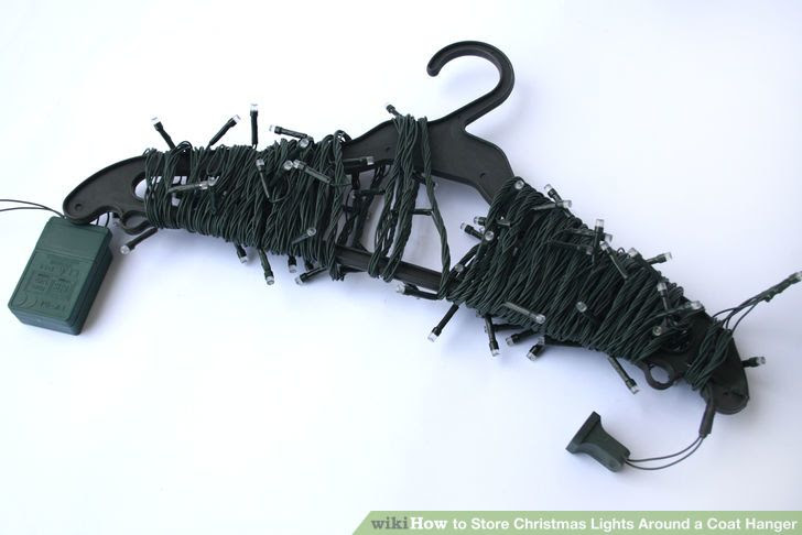 Store Christmas Lights Around a Coat Hanger Step 4.jpg