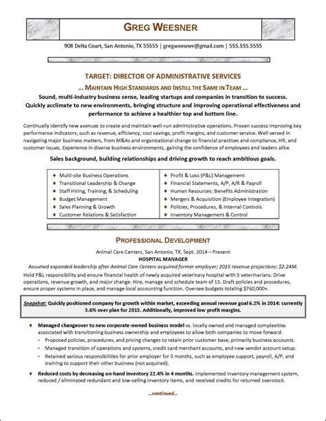 resume sample career change