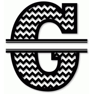Download Silhouette Design Store - View Design #65846: chevron split monogram g
