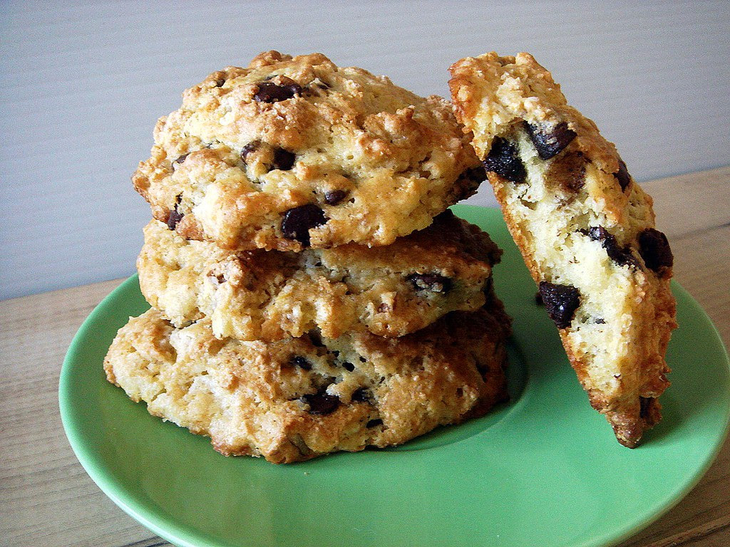 chocolate chip and pecan scones