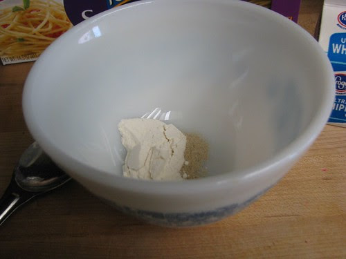flour and pepper measured