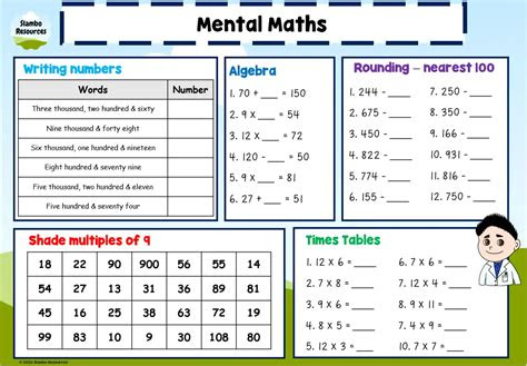  grade 4 mental maths worksheets free printables math worksheets
