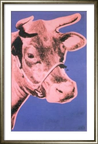 Framed Posters: - Andy Warhol Cow 1976 Framed Art Print (101 x 68 cm) 