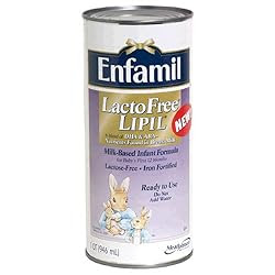 Enfamil LactoFree Lipil Milk-Based Infant Formula, Iron Fortified, Ready-to-Use, 1-Quart Cans (Case of 6)