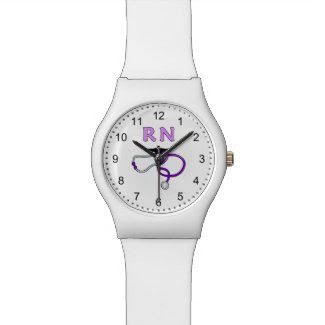 Nurses RN Stethoscope Wristwatch