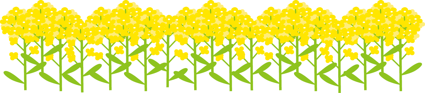 菜の花とみつばちのイラスト 無料イラスト フリー素材