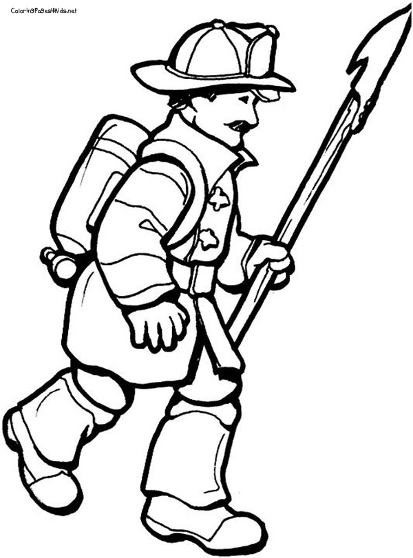 Firefighter coloring pages to download and print for free