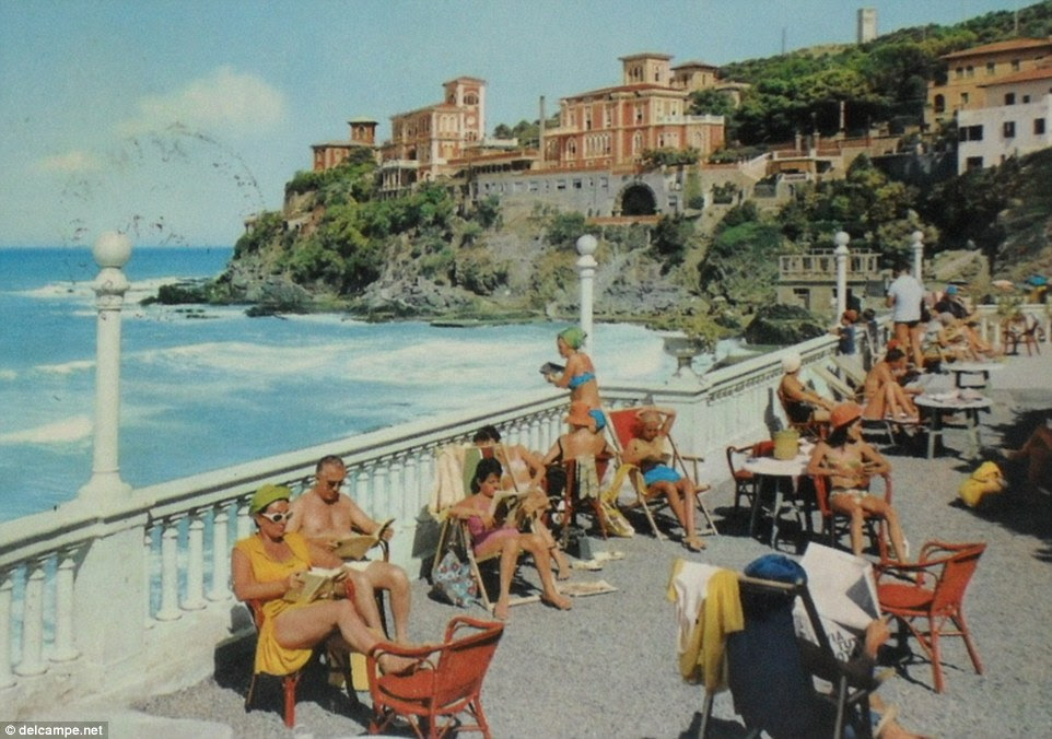 An old postcard show Castiglioncello was a bustling haven for the rich and famous before the economic downturn in Italy during the 1980s