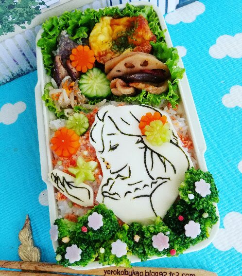 ラプンツェルキャラ弁 Tangled 喜ぶ顔がみたくて
