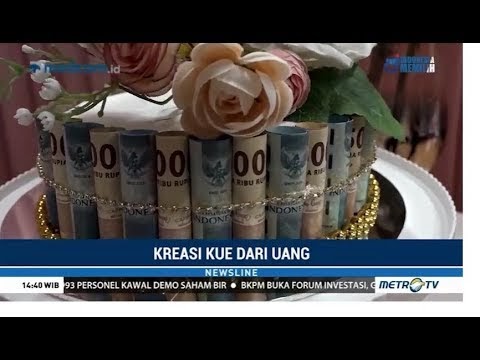 Favorit Kreasi Unik Kue Dari Uang, Video Takjub!