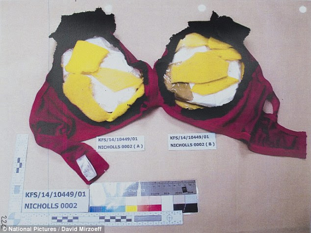 Busted: Williams stashed a 1kg of high purity cocaine in her 46D bra - worth almost £200,000 at street value