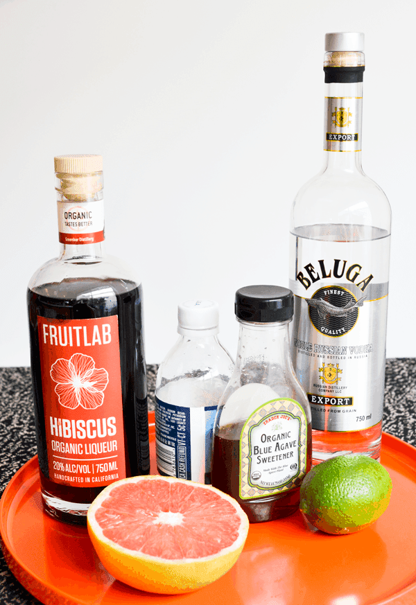 Grapefruit Hibiscus Vodka Soda Cocktail | Cupcakes and Cutlery