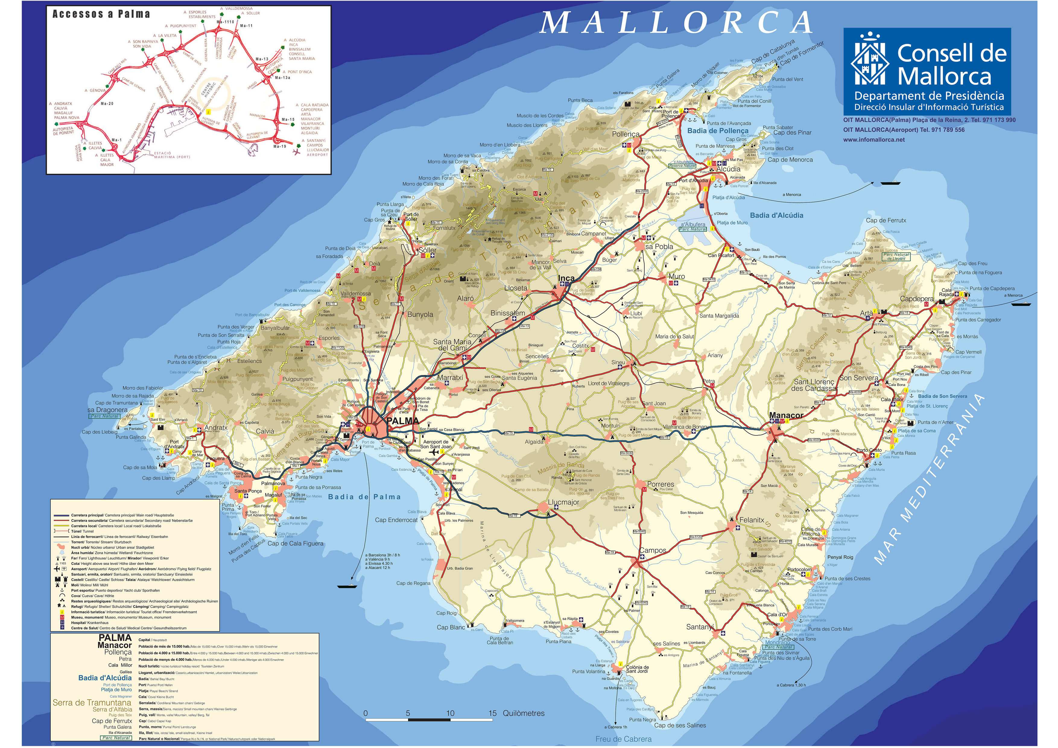 Large Mallorca Maps for Free Download and Print  High 