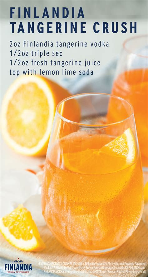 tangerine vodka ideas  pinterest recipes
