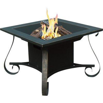 Bond 66030 Humboldt Steel Fire Pit with Lava Rock