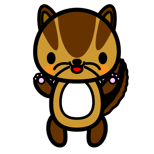 かわいいリスの無料イラスト 商用フリー オイデ43