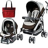 Peg Perego 2010 Pliko P3 Travel System in Java with Free Fashionable Diaper Bag