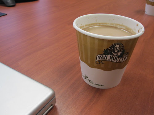 Rolo hot chocolate at client meeting