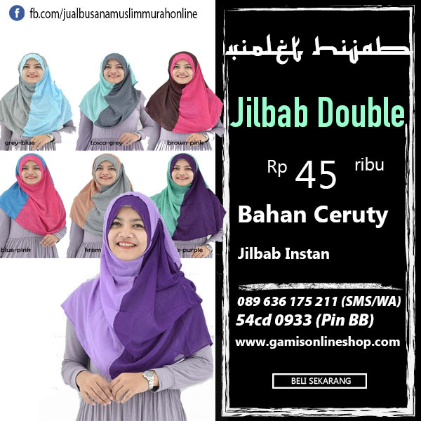 Kerudung Instan 2 Warna
