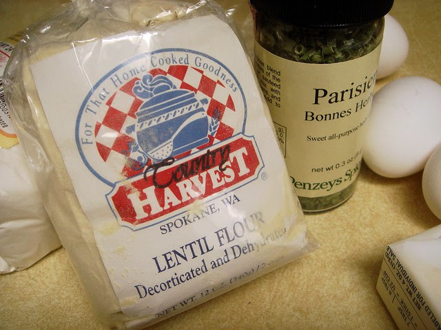 savory lentil-rice pizzelles