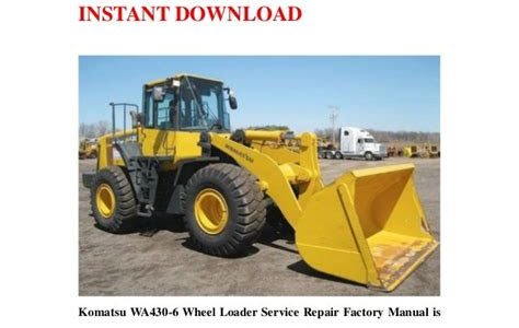 Reading Pdf komatsu wa430 6 wheel loader factory service repair workshop manual instant download wa430 6 serial h50051 and up iBooks PDF