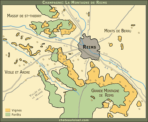 Champagne La Montagne De Reims Carte Interactive