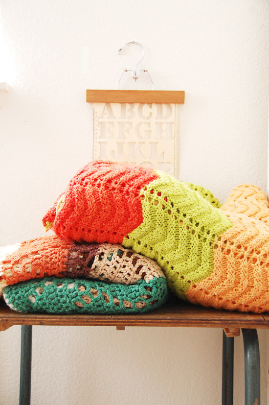 vintage crocheted blankets
