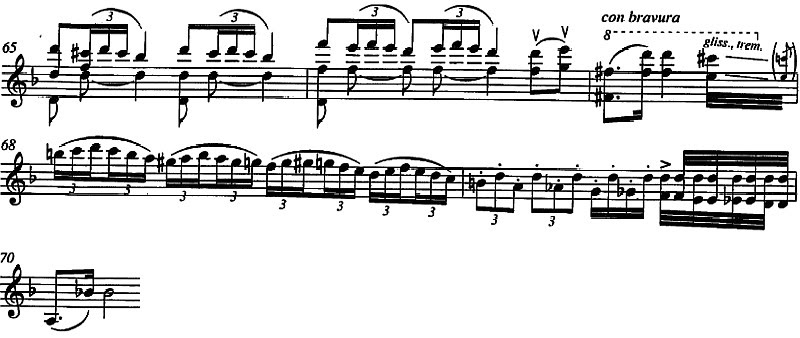  Improvviso in re minore, mm. 65-70  