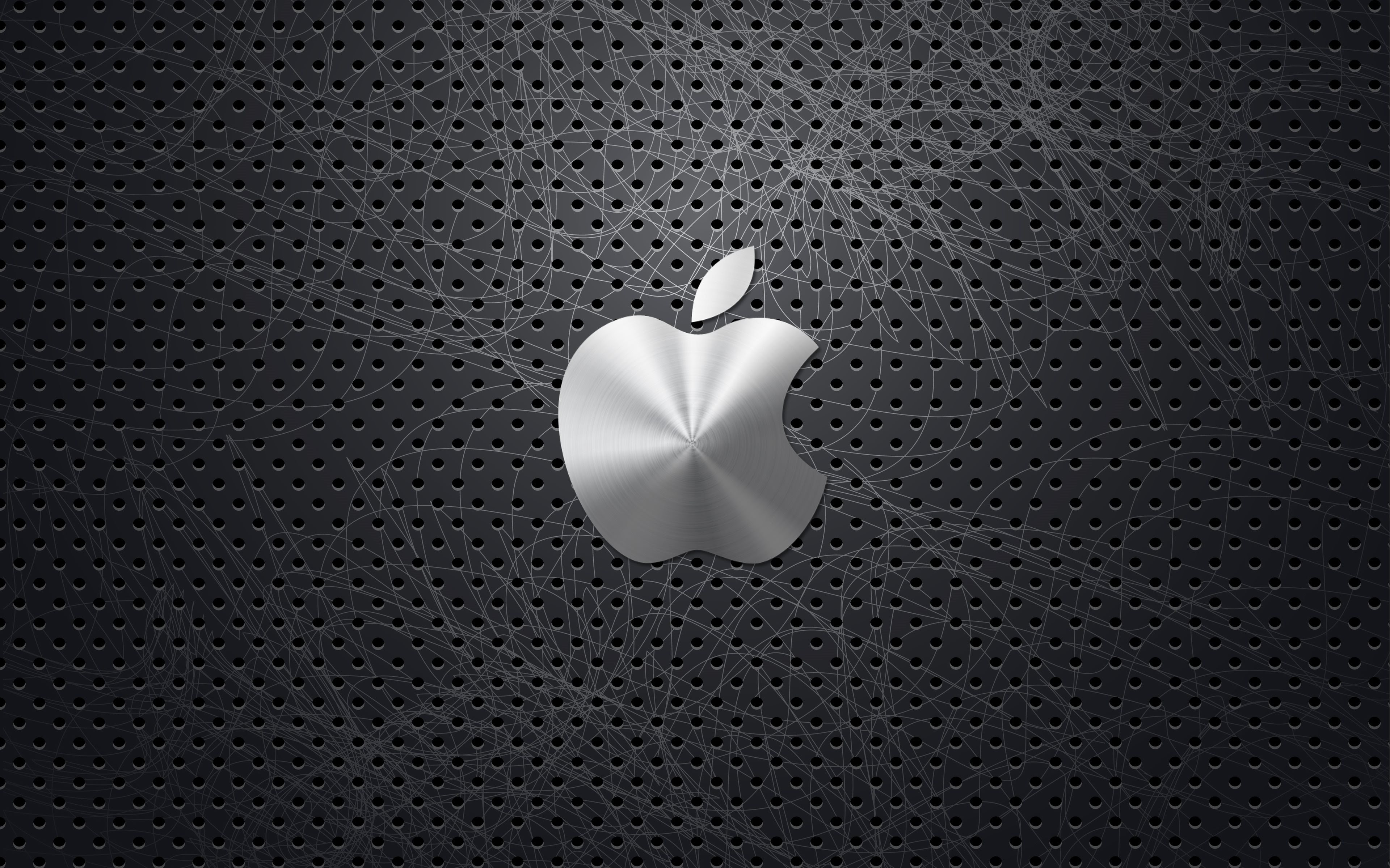 바탕 화면 다운로드 4k, apple 로고, 금속 그리드, 예술, 애플, 창의적인 해상도가있는 데스크톱 ...