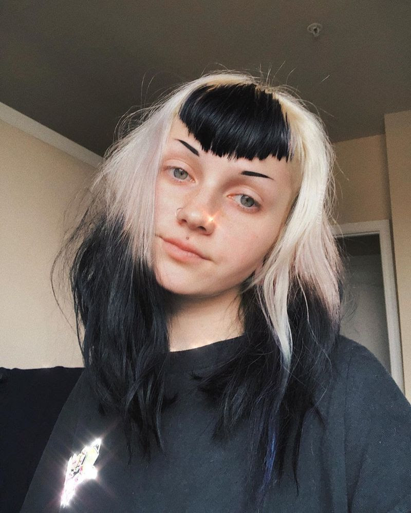 60 Pictures Of Dyed Bangs Colored Fringe That Are Hot In 21 22