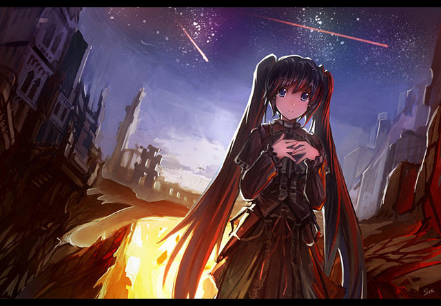 初音ミク ファンタジーなデザインの高画質イラスト ボカロ壁紙