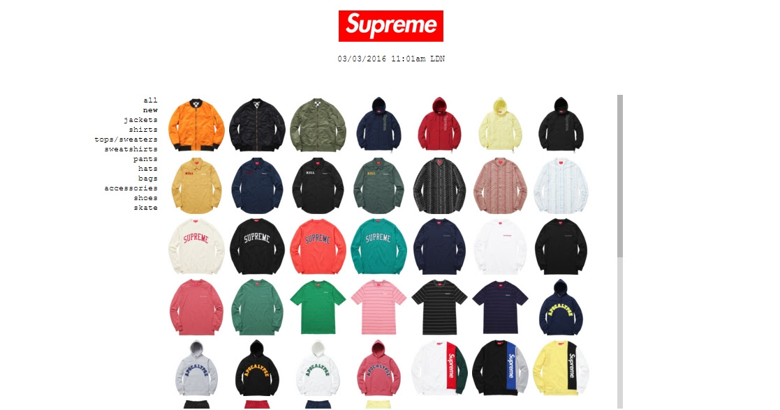 3月5日リンク Supreme 商品一覧 2016ss シュプリーム2016春夏商品