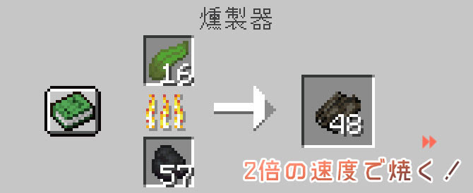 マイクラ 高速で食料を焼いてくれる 燻製器 について解説 マイクラモール