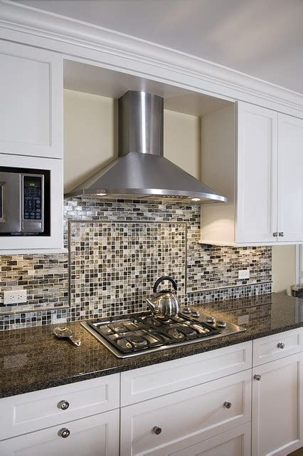 Bathroom vent fans remove hot, moist air, and odors. Kitchen Chimney Hood & Backsplash Detail - Contemporary