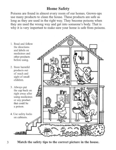 activity sheet home safety  northern new england poison