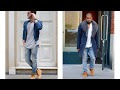 Summer light blue jeans mens outfit 244120