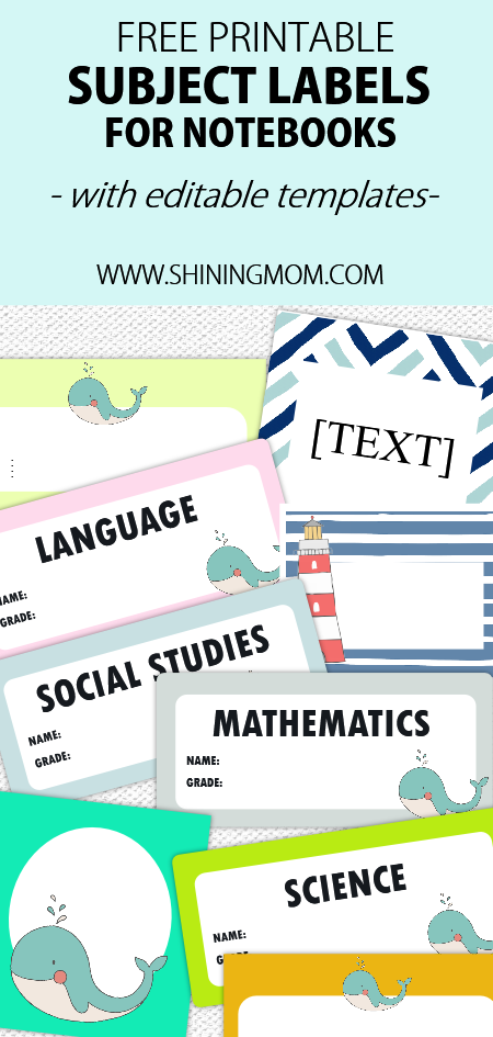 Editable labels free printable