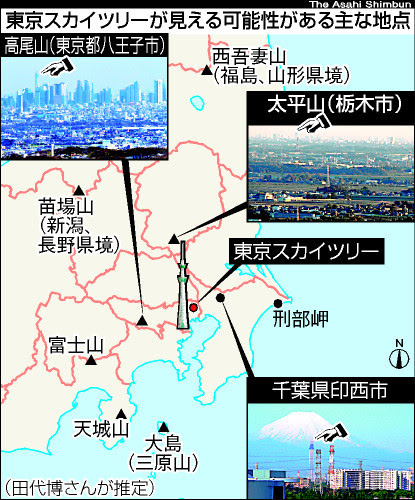 Asahi Com 朝日新聞社 スカイツリー 見えるかな 計算上は富士山からもｏｋ 列島こんな話