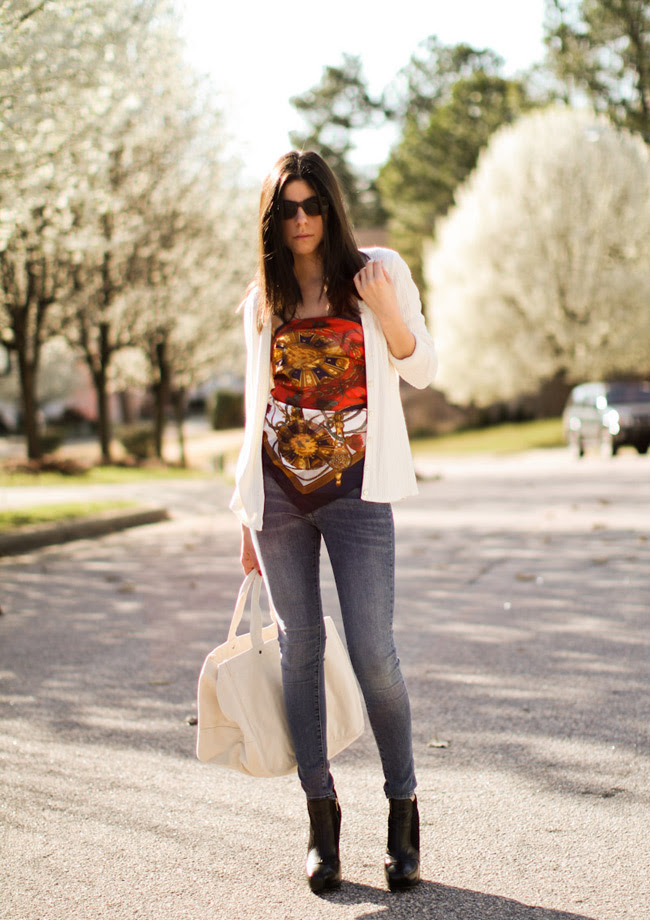 Fashion, Sam Edelman Balenciaga boots, James Jeans, Skinny Jeans, Hermes scarf