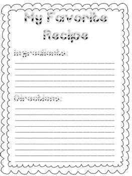 My Favorite Recipe Template | Recipe cards template