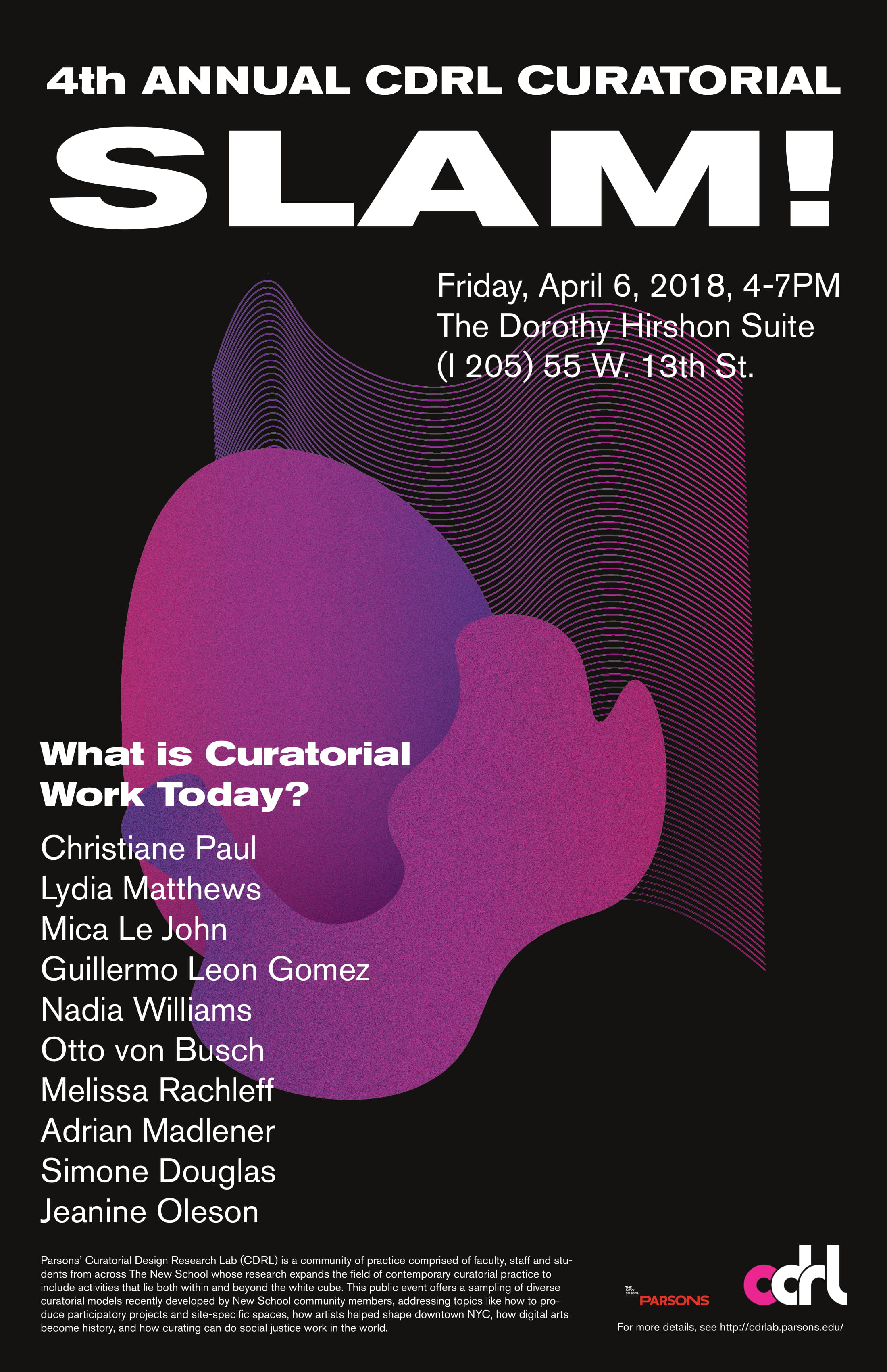 Parsons Curatorial Design Research Lab Presents The 4th Annual Curatorial Slam Adht