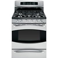 GE PGB930SETSS Profile 30' Stainless Steel Gas Sealed Burner Range - Convection