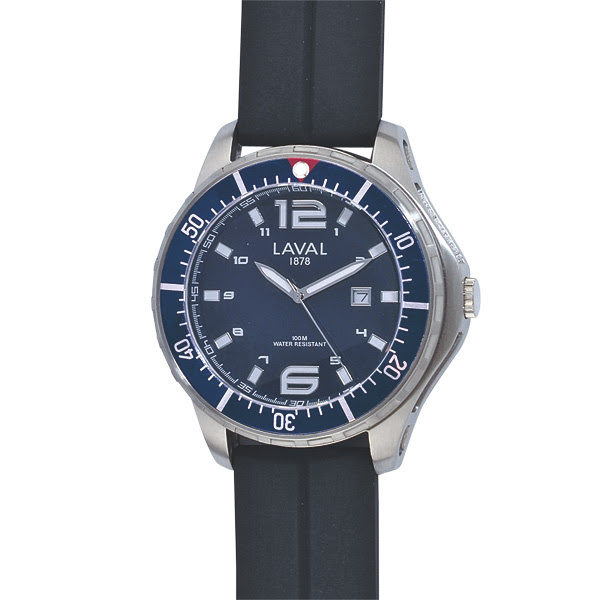 Montre homme boÃ®tier Acier cadran bleu Ã©tanche 100m bracelet ...