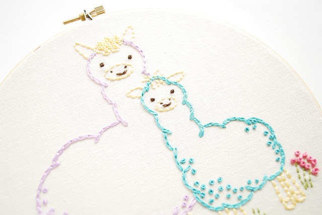 Alpaca embroidery