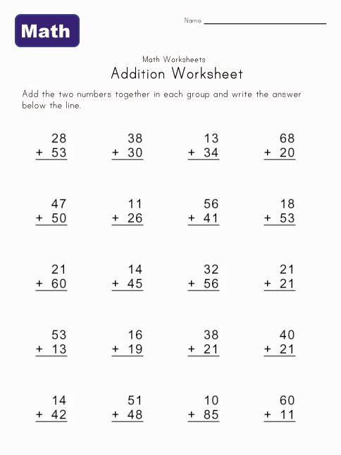 addition worksheets | First Grade Math | Pinterest
