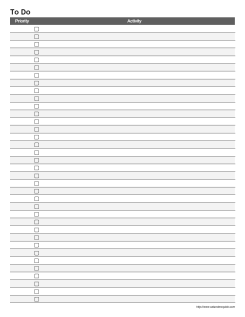 Printable To Do List